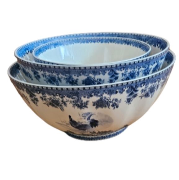 *Vintage Rare Set William James Farm Yard 3 Piece Serving Bowl Set - Picture 1 of 5